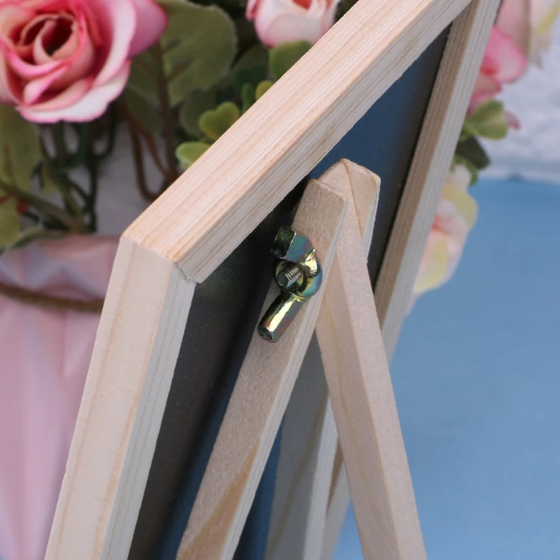 โต๊ะไม้ Chalkboard สองด้านกระดานข้อความกระดานดำเด็กของเล่นเด็ก