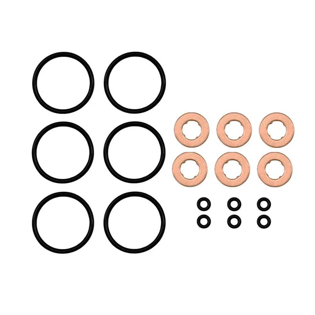 Injector Component Kit With 18 Washers And O-Rings For BMW Vehicles Using Reference Numbers 13532247156 13537794553