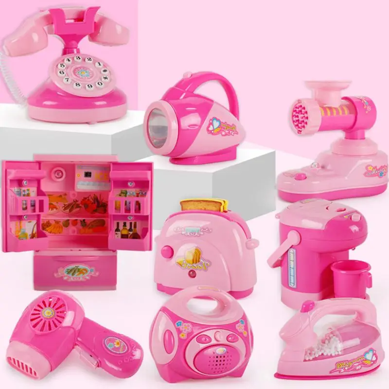 Children Kid Boy Girl Mini Kitchen Electrical Appliance Sewing Machine Toy Set