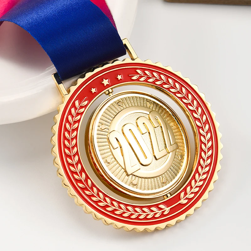 Custom Metal medal for basketball game, gold, silver and bronze champion, excellent student Marathon, 1Pc