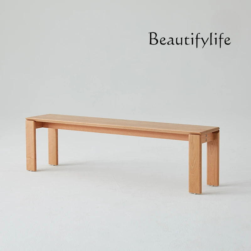 Nordic Modern Minimalist Solid Wood Coffee Table Bench Dining Table Bench Hallway Shoes Japanese Style Dining Chair