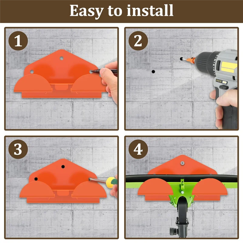 

THIVN-Grass Eater Hanger, Heavy Duty Trimmer Rack, Garage Organizer And Storage Hooks, Wall Mounted Grass Trimmer Rack