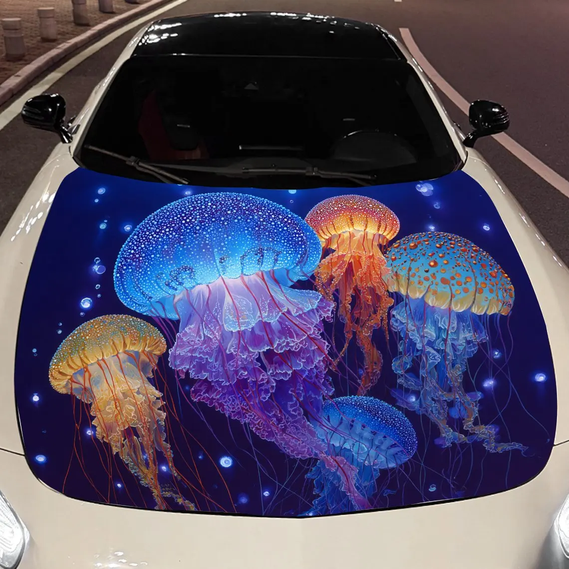 

Медуза, упаковочная наклейка на капот автомобиля, материал ПВХ, самоклеящаяся водонепроницаемая, противоскользящая краска, аксессуары для наружного украшения автомобиля
