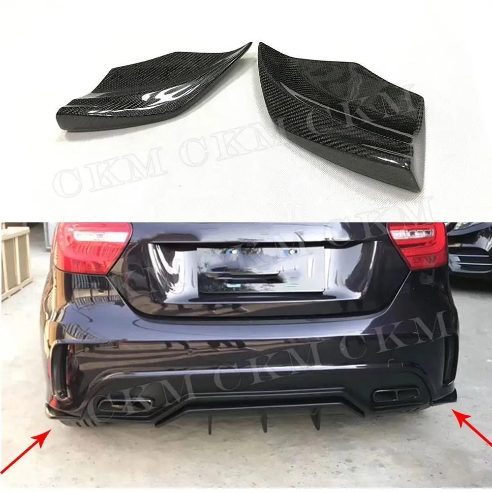 

For W176 Carbon Fiber & FRP Rear Bumper Side Splitters Spoiler Canards Fender for Benz A Class A180 A200 A250 A45 AMG 2013-2018