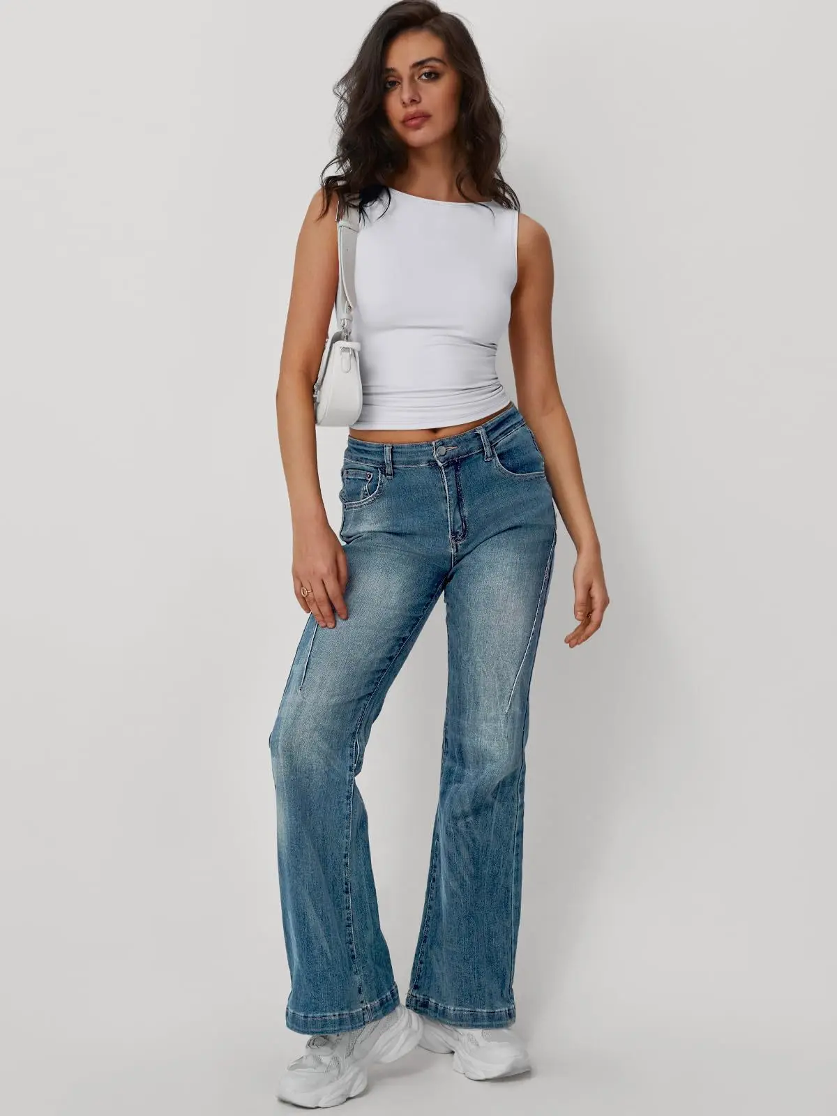 2026 Neues Ärmelloses Damen-Top Frühling/Sommer Mode Figurbetonte Cropped Pullover Y2K Elegante Damenmode – Detail 9