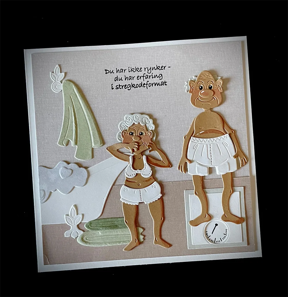 New by Lene Metal Craft Cutting Dies Accessories for a Senior Citizen Man Woman Danske Tekster Stamps Set DIY Scrapbooking Decor