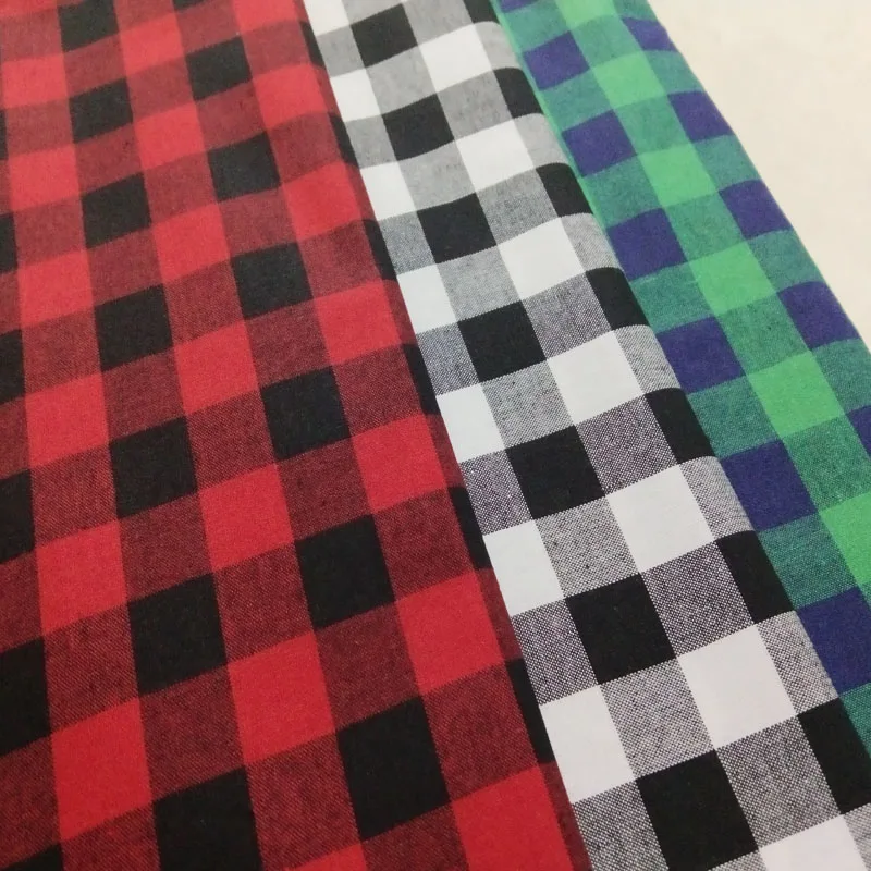 Rosso nero verde nero bianco quadrato serie check Checker modello classico tessuto di cotone stampato Patchwork panno vestito decorazioni per la casa