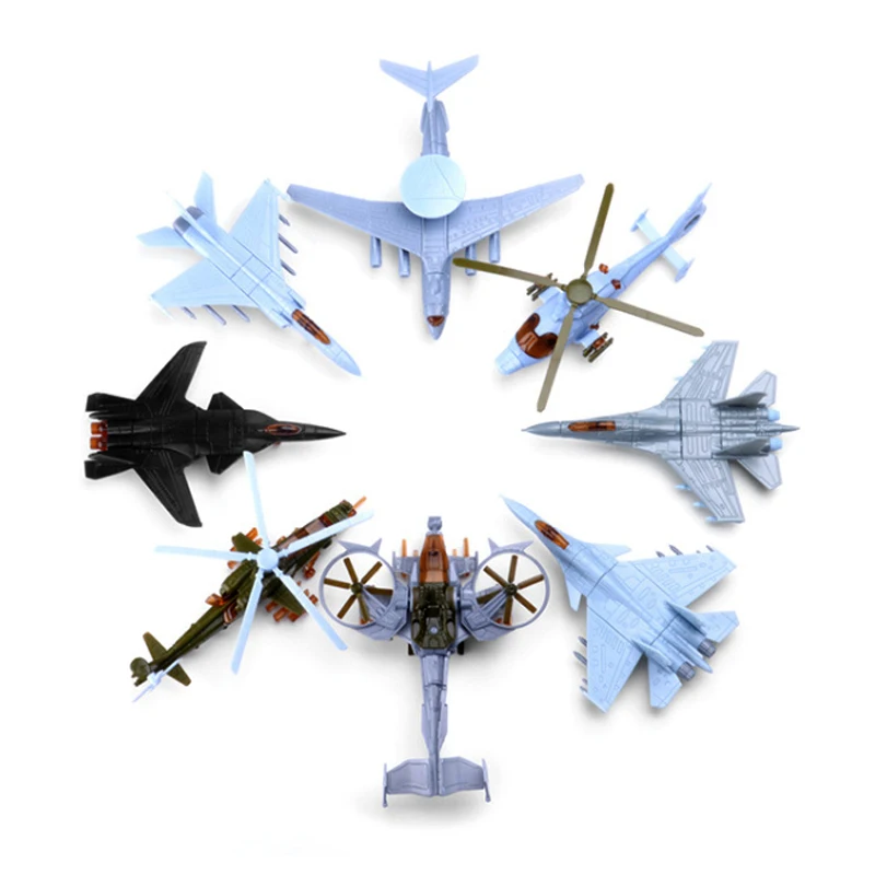 Assemble Fighter Model Toys Building Tool 4D J-11 Fighter Blocks Building Airplane Military Model Arms Fighter 8 Piece Set A16