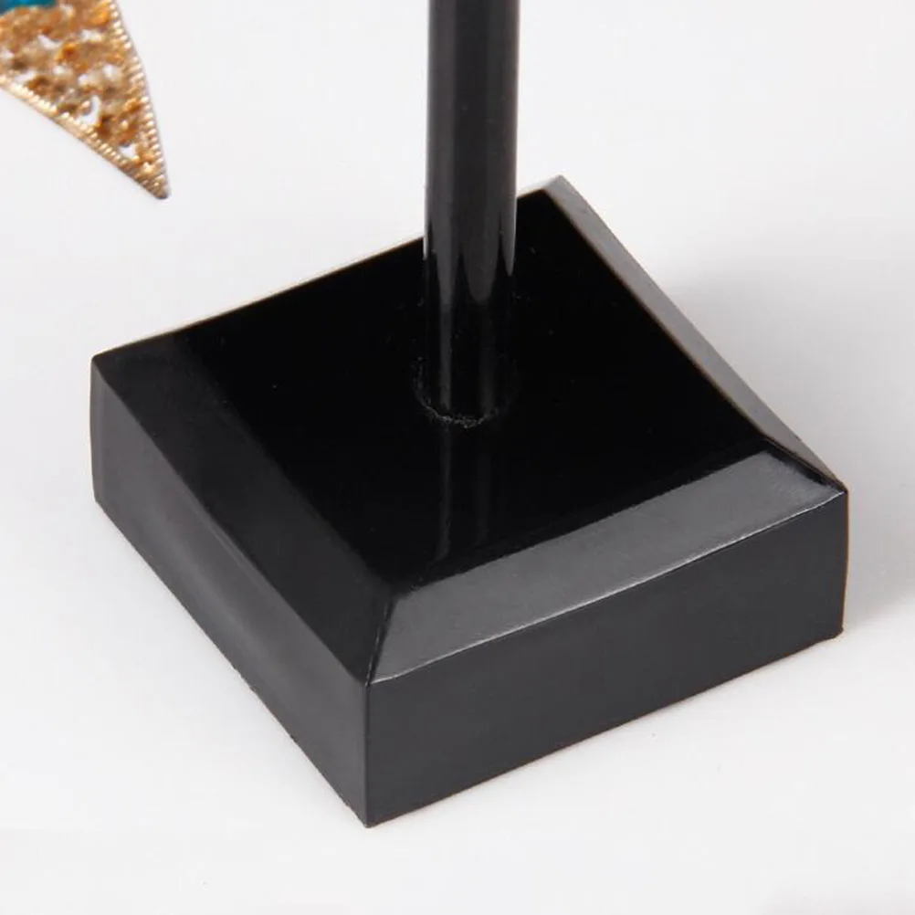 

2 pcs Earrings Display Rack T Shape Jewelry St Black Shelf Necklace Holder for Retail Store Showcase Counter ganzier