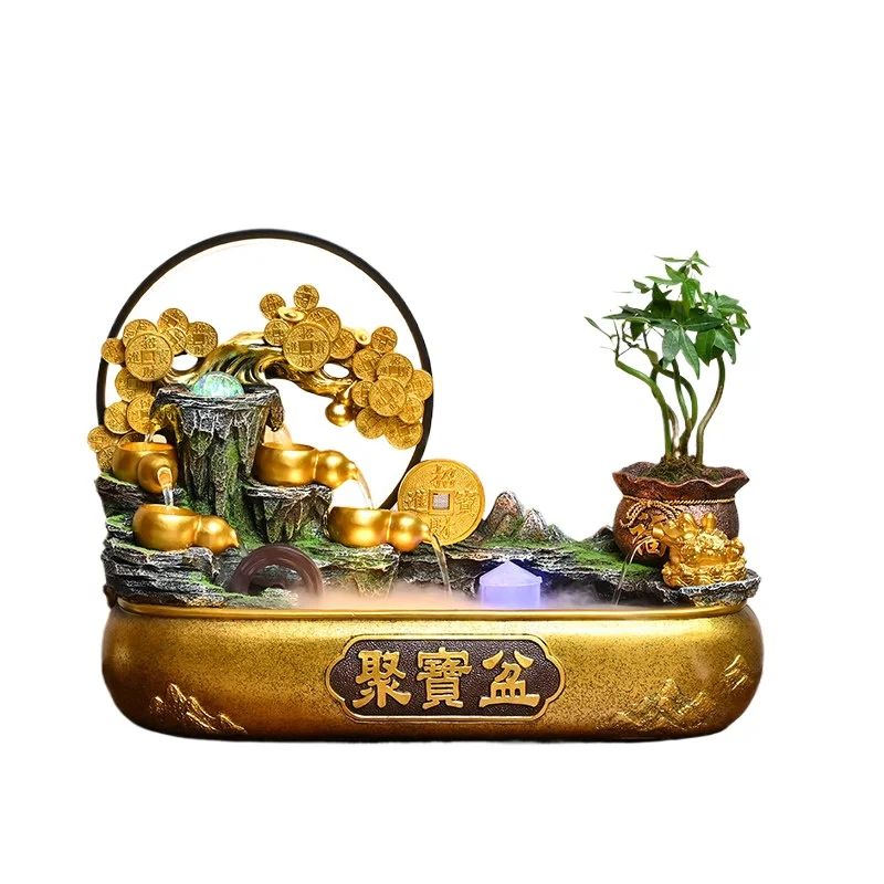 CX Chinese rockery flowing water ornament circulating water living room entrance lucky, office opening housewarming ornament