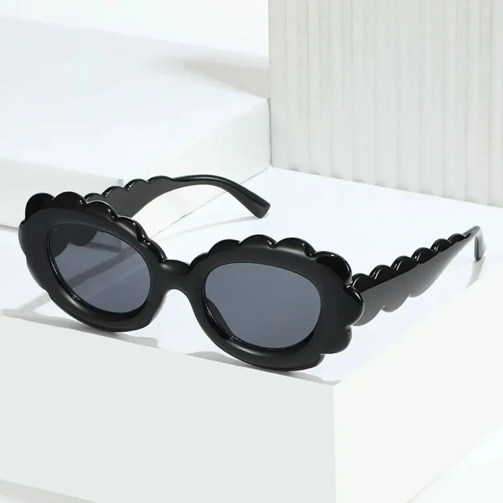 Fashion Oval Cloud Shape Sunglasses New Women Men Retro Sunflower Flower Sunglasses UV400 Shades Jelly Color Sun Glasses