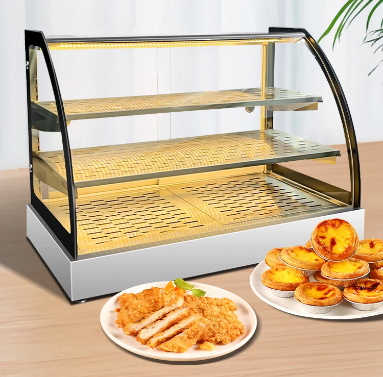 Glass deli cabinet food desktop small display case