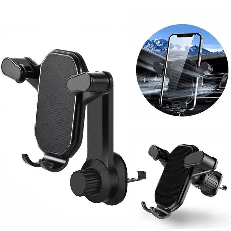 Air Vent Car Phone Holder Gravity Lock Phone Mount 360-Degree Flexible Adjustment Universal Auto Phone Stand for 4-7 Inches