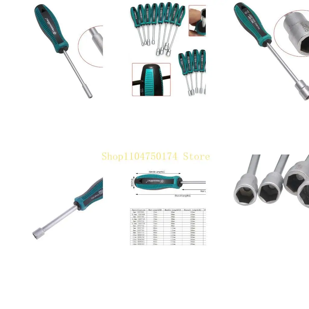 Metal Socket Driver Wrench Screwdriver Nut for Key Nutdriver Hand Tool 11mm Top Sale