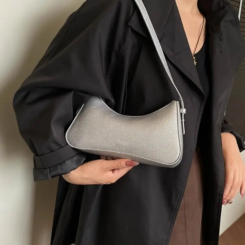 

X90D Маленькая сумка на плечо в форме полумесяца для женщин Модная сумка-тоут Сумки-бродяги Сумки-клатчи Кожаные сумки на молнии