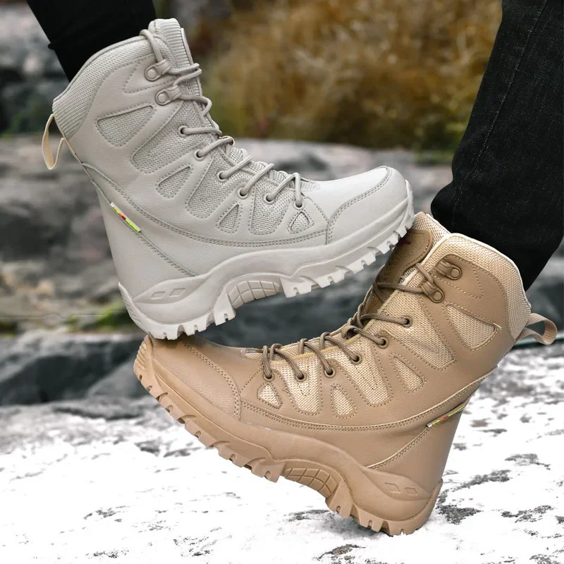 Men Fashion Winter Sneakers Snow Boots Waterproof Super Warm Men\'s Shoes Outdoor Male Work Hiking Jogging Plush Boots Size 39-48