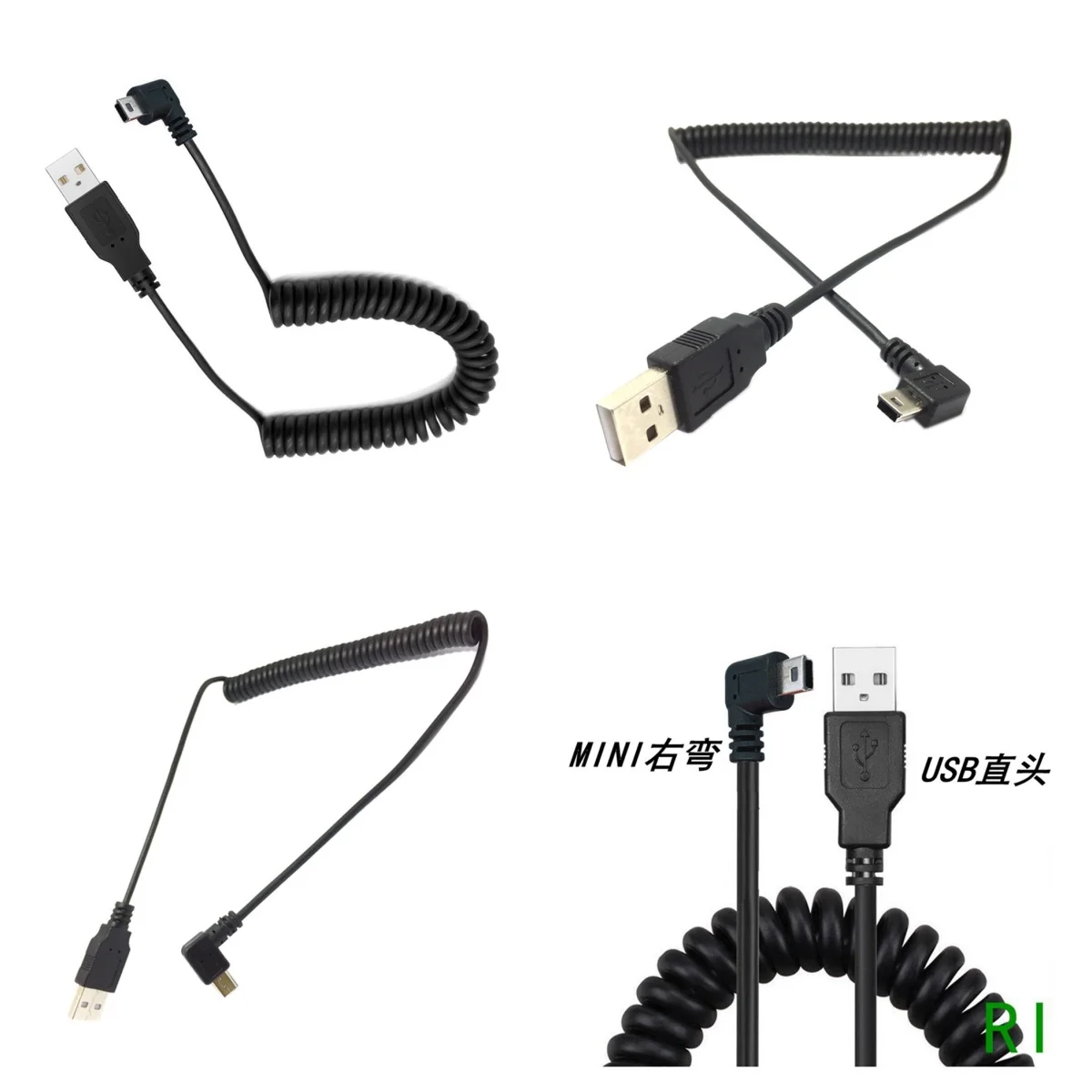 Micro USB interface Android phone power supply extension data charging cable male to female left and right elbows