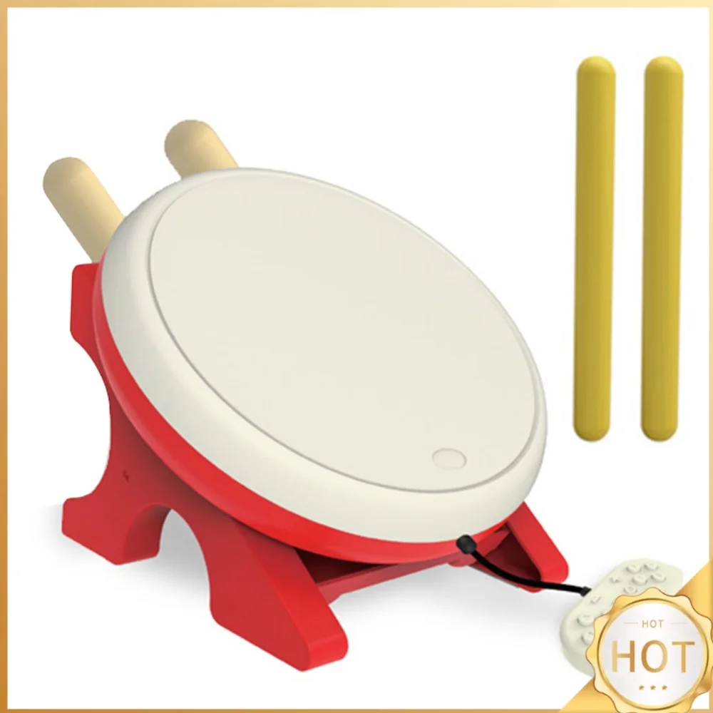 Gaming Drum with Drumstick Video Game Taiko Drum Accessories for Switch Taiko No Tatsujin