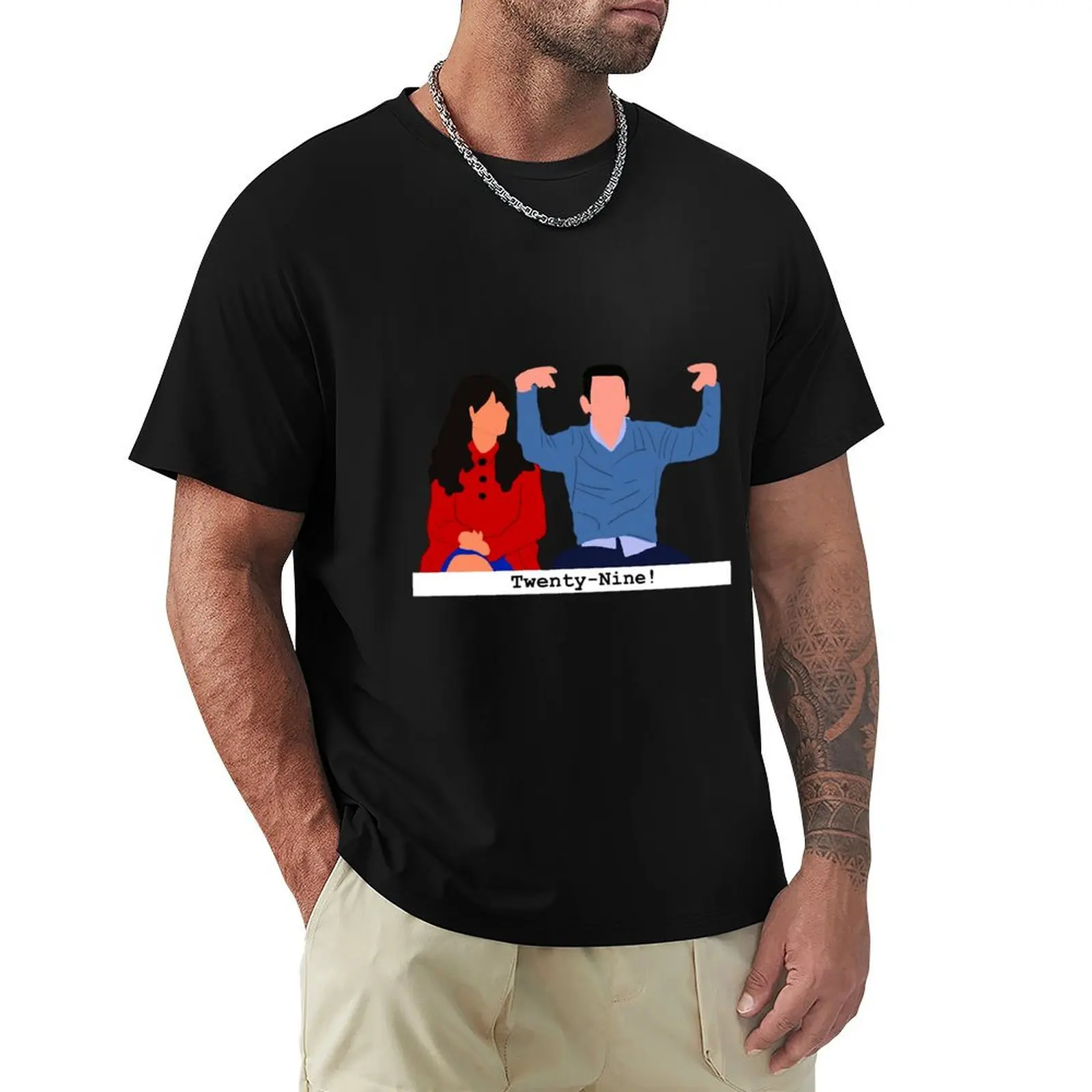 

New Girl 29 Scene T-Shirt Sports Casual Short Sleeve Cotton Tee