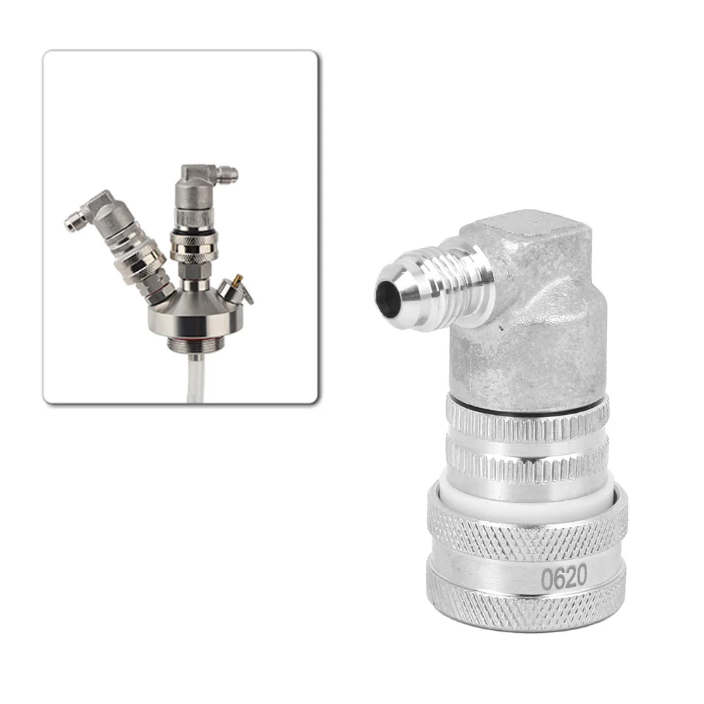 Keg Quick Disconnect Barb Gas Ball Lock Stainless Steel Ball Lock Keg Quick Disconnect with MFL1/4inch Fitting Gas Corny Fitting