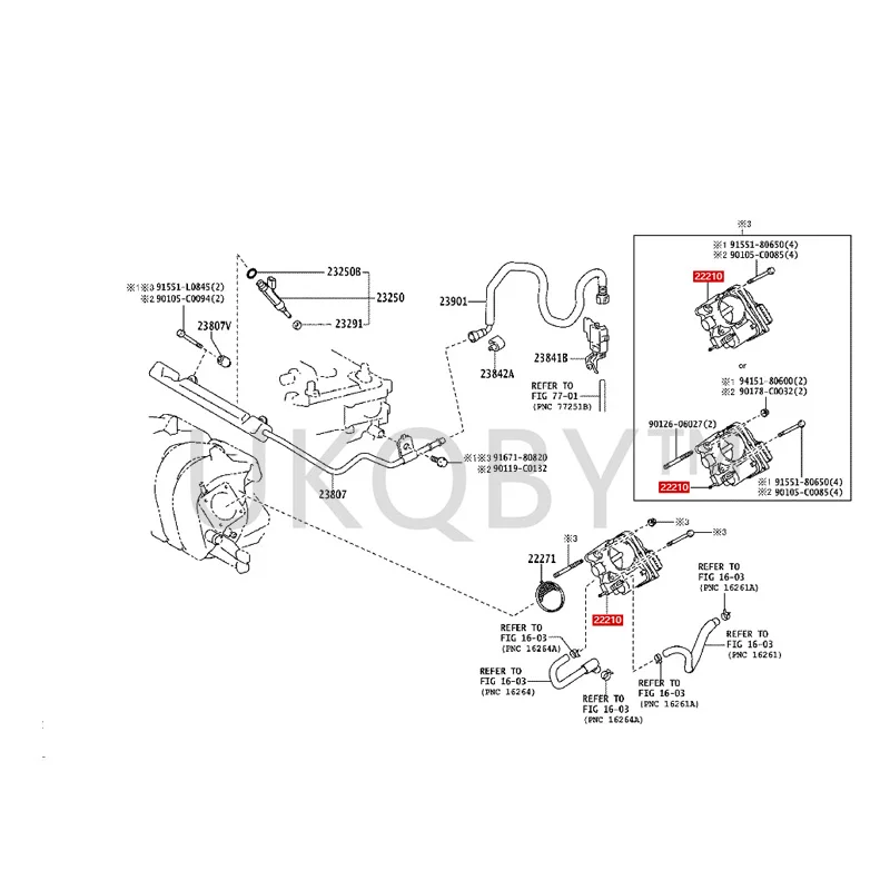 220300T100 220300T010 To yo ta Corolla Lavida RAV4 proudly released throttle body assembly