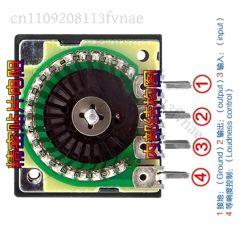 A100Kx2 A50Kx2 Rotary Dual Stereo Volume Potentiometer for ALPS PH2702 Attenuator Loudness Control 6mm Knurled Shaft HIFI Audio