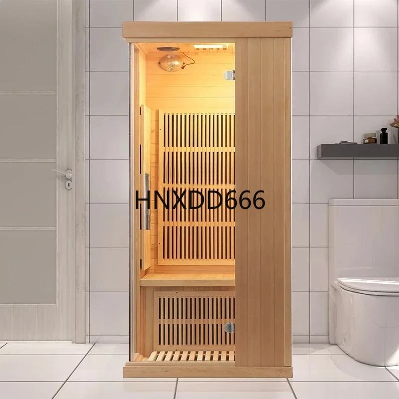 

Red light wave sweat sauna room Carbon crystal heating plate Wooden household tourmaline physiotherapy sweat room