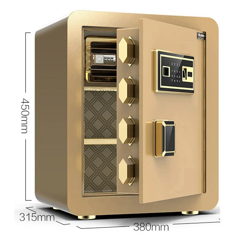 

New Large Digital Deposit Cash Money Cash Jewelry Security Password Fingerprint Lock Safe Deposit Box