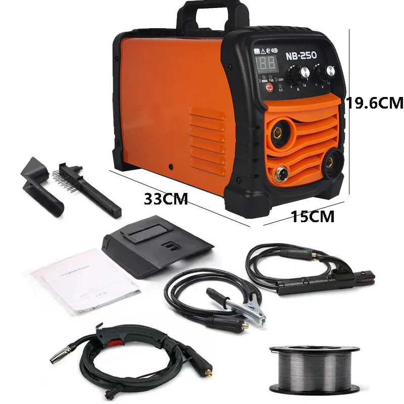220V 250 Amp Gasless MIG Welder 3 in 1 Inverter Welder for Stainless Steel