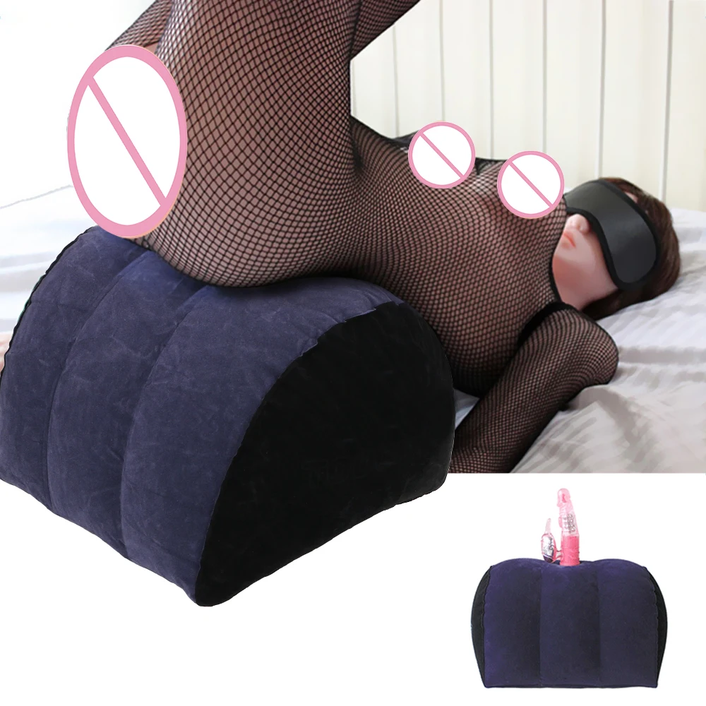 Flocking Sex Furniture Inflatable Sex Aid Pillow Adult Games For Women Masturbation Position Cushion Sex Toys For Couples