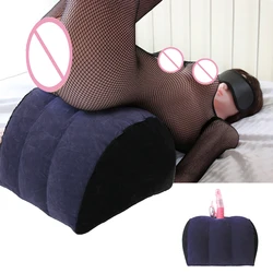 Flocking Sex Furniture Inflatable Sex Aid Pillow Adult Games For Women Masturbation Position Cushion Sex Toys For Couples