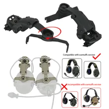 Tactical Helmet ARC Rail adapter Electronic Hearing Protection Headset SORDIN Bracket MSA SORDIN Headphones Anti-noise Shooting