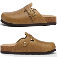 Mules Comwarm en liège pour femmes et hommes, antidérapantes, en cuir végétalien, avec soutien de la voûte plantaire, style sabot, décontractées, nouvelles pantoufles en liège 3