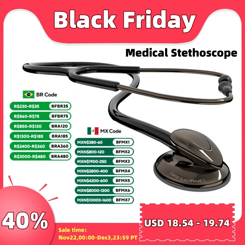 

Carent Professional Universal Medical Stethoscopes Cardiology Stethoscope Dual Fetal Heart Multifunctional Medical Health Care