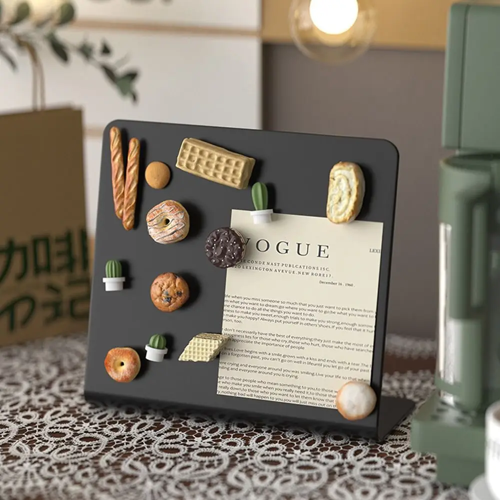 Metal Magnetic Blackboard DIY Design Badge Notes Storage Desktop Message Board Vertical Storage Display Board School Office