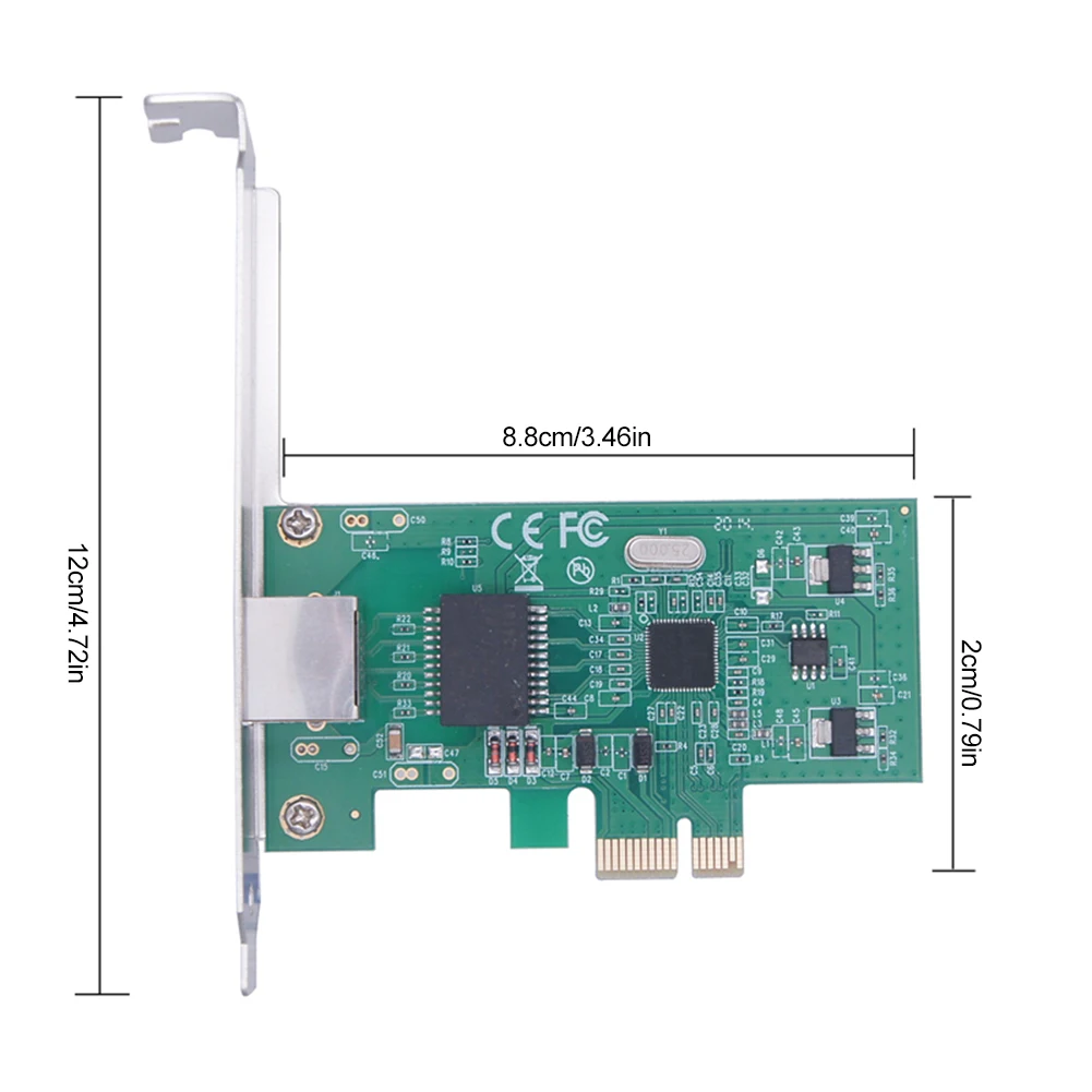 Сетевая карта PCI Express, 1000 Мбит/с, 10/100/1000 м