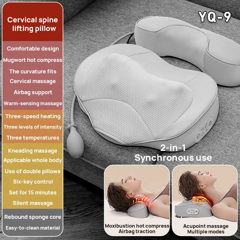 Home Use Neck Back Massager with Heat 3D Compress Rolling Waist Pad Seat Car Massager Neck Pillow Massager - Image 2