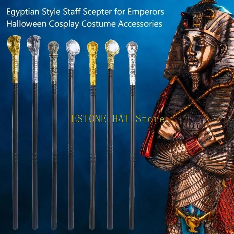 49mf Staff egiziano Staff Snake Walking Cane Cane Egyptian Staff Sceptre