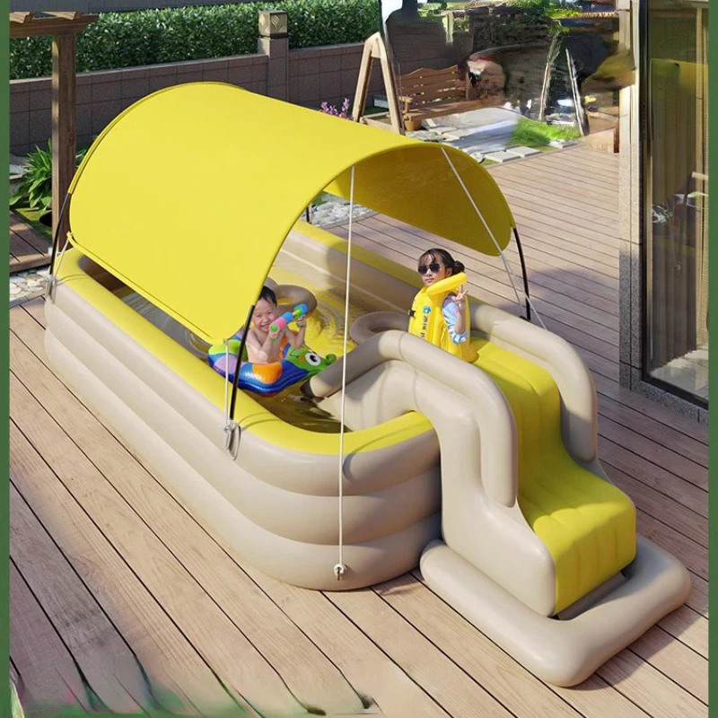 

Inflatable swimming pool Family use Infant Children Baby Children Playing with water Adult Large outdoor folding indoor awning