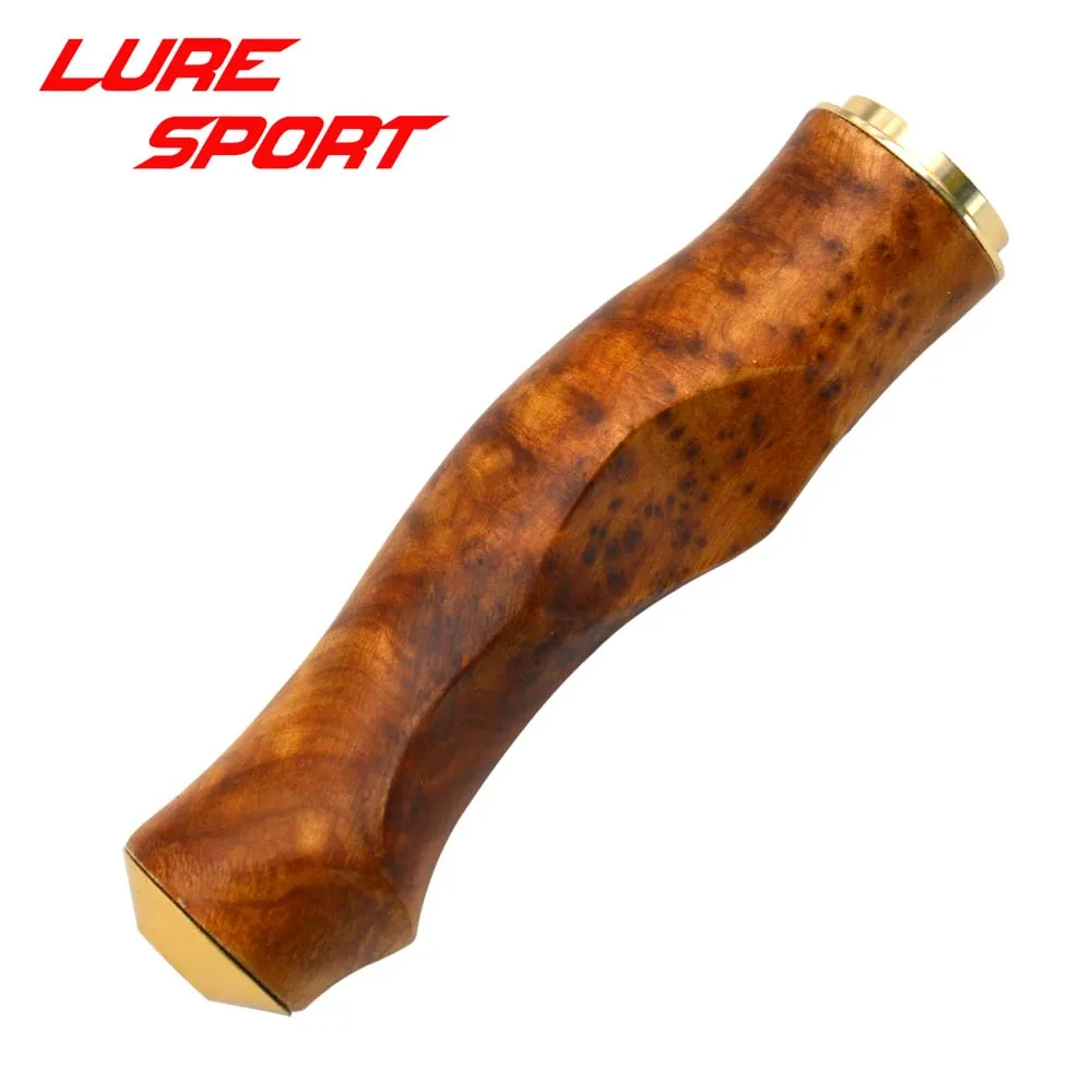 Proton Burl Wood Handle 105mm with Step aluminum Ring hand shape grip Rod Building Component Repair Pole DIY Accessory