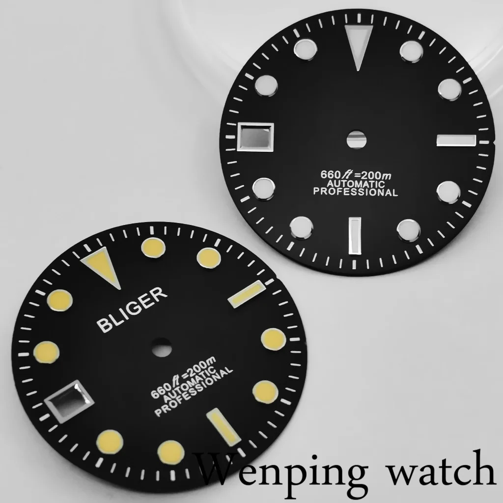 New 29mm Watch Dial With 9 o'clock Date Window For NH35 Automatic Movement Assembly AccessoriesCustomized logo are available