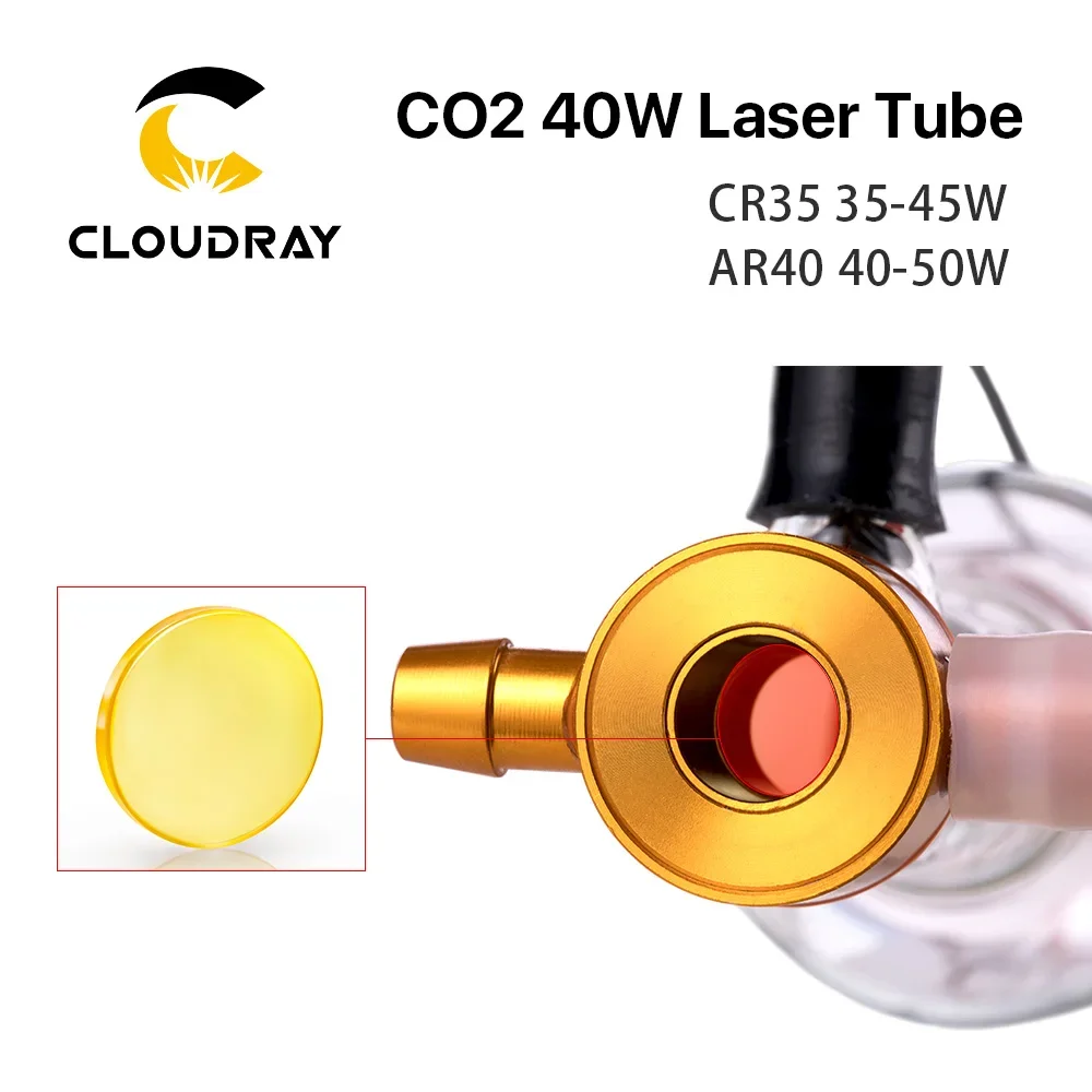 Cloudray 35-45W Co2 Metal Glass Laser Tube 720MM 40W Glass Laser Lamp for CO2 Laser Engraving Cutting Machine