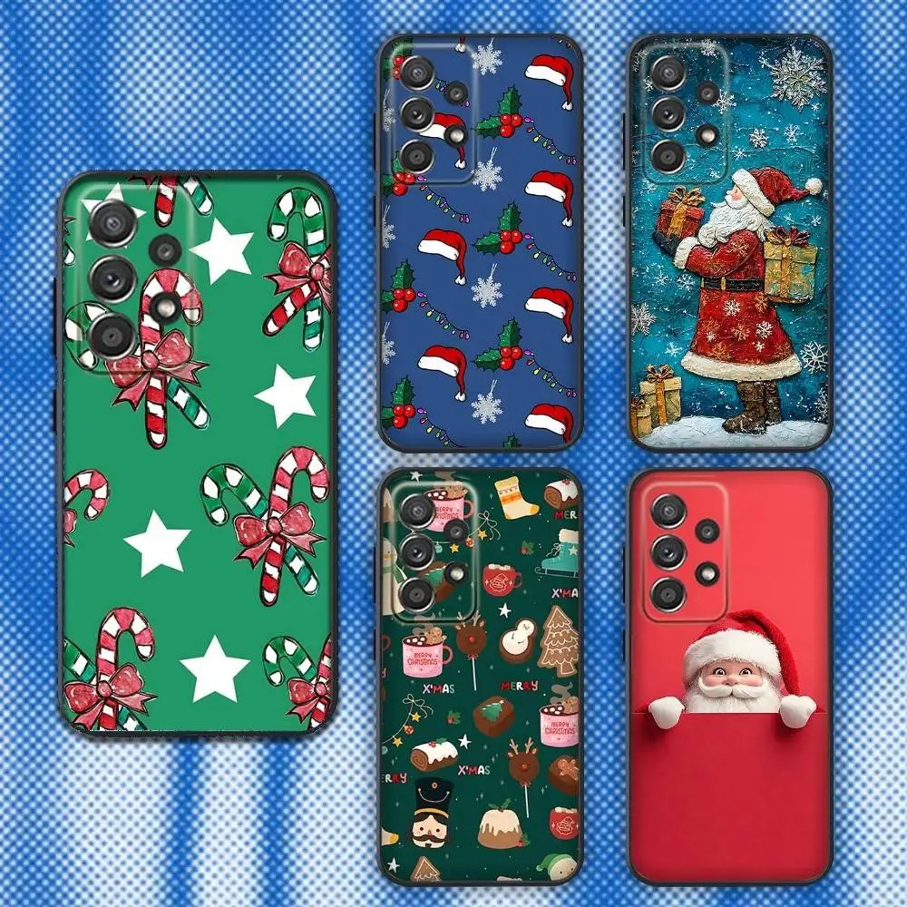 

Christmas Santa Claus Phone Case For Samsung S25,S24,S21,S22,S23,S30,Ultra,S20,Plus,Fe,Lite,Note,10,9,5G Black Cover