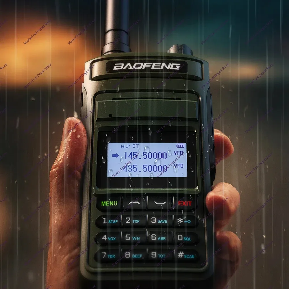 Baofeng BF-15UV 5W Waterproof Walkie Talkie 999CH AM FM 2-Way Radio Full Band LCD Screen Frequency Copy Noise Reduce 15UV