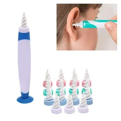 Ear Wax Remover Tool Set, Limpador De Orelha De Silicone, Cotonete Espiral, Varas De Limpeza De Orelha, 16Pcs