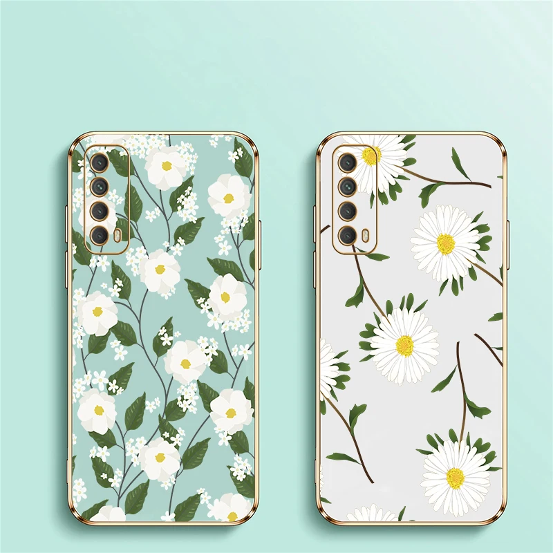 حافظة لهاتف هواوي Y7A Y9S Y7 Prime Pro 2019 استمتع بـ 9 9E 10 Plus 20 SE غطاء سيليكون مطلي مقاوم للصدمات