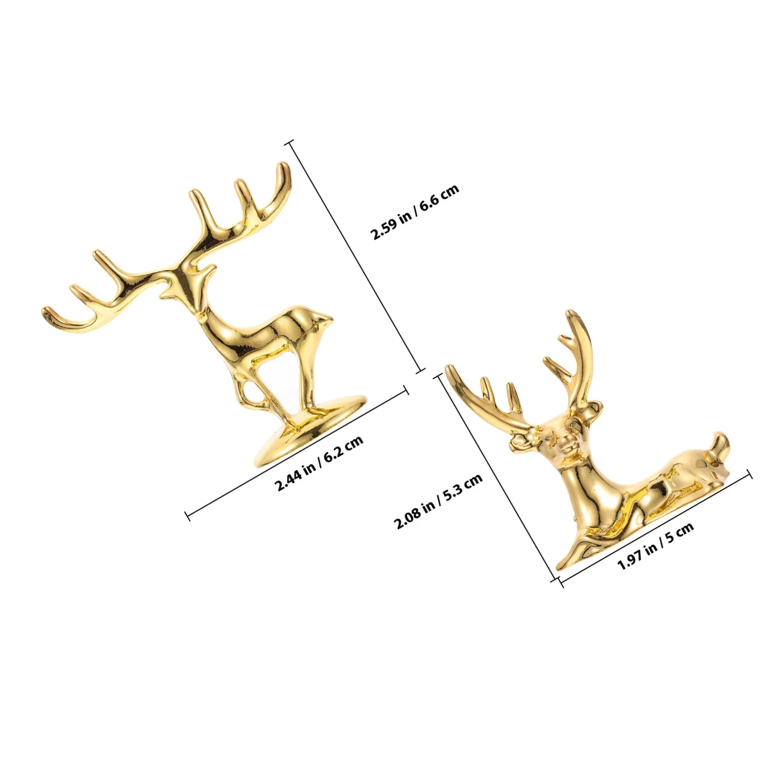 4 قطعة إِلْكَة عيد الميلاد سطح المكتب الديكور سبائك الزنك الأيائل زخرفة المنزل منضدية هدية عيد الميلاد الزينة الإبداعية هدية عيد الميلاد #4