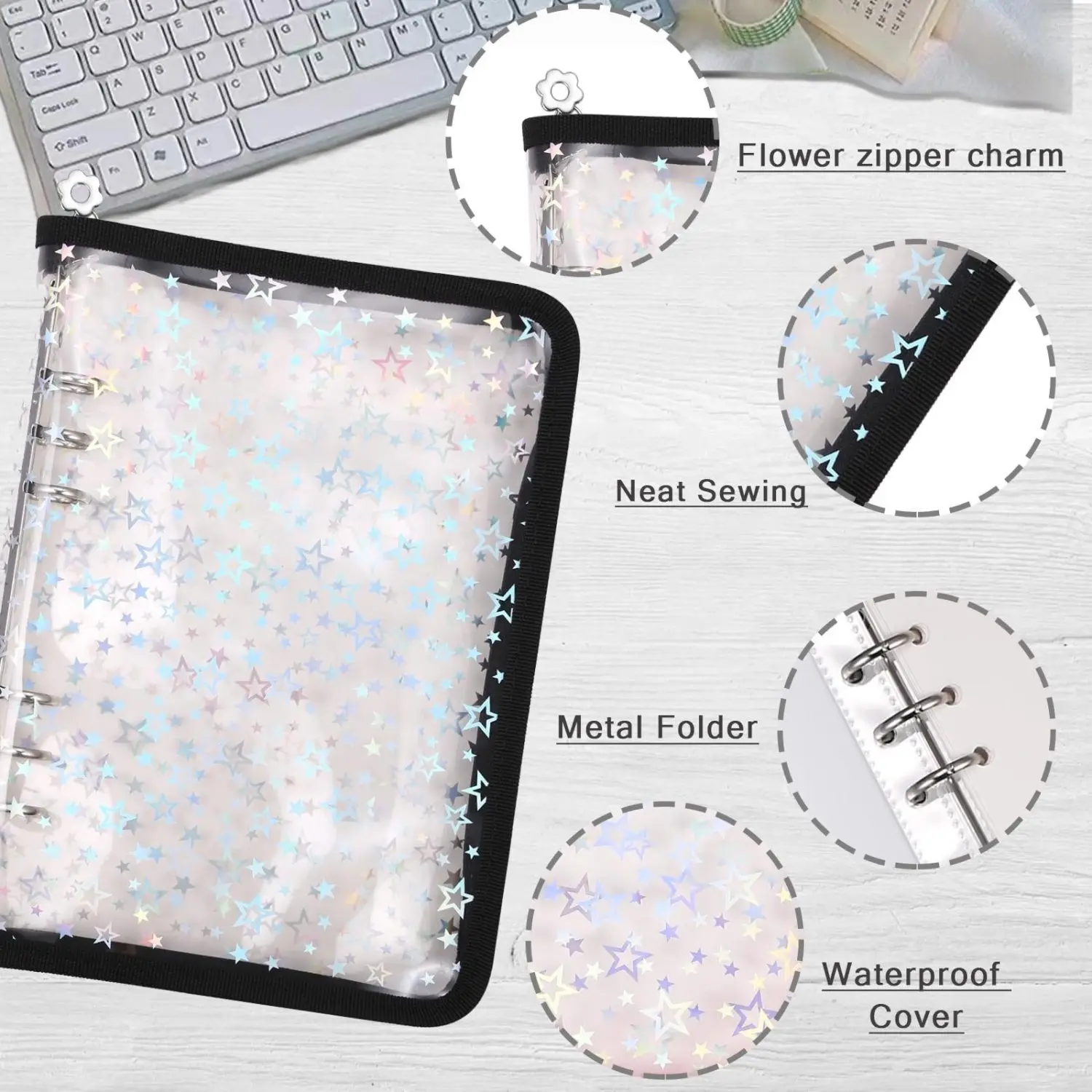 A5 Sticker Storage Organizer Binder Collecting Book Album Blank Reusable Sticker Container Sticker Keeper Saver Book Folder