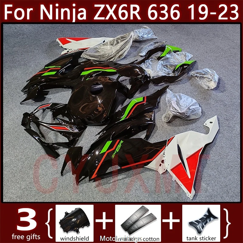 

Комплект обтекателей для мотоциклов Kawasaki Ninja636 ZX6R636 2019-2023, полный комплект защиты, обвес ZX6R ZX-6R 636 19-23, детали кузова