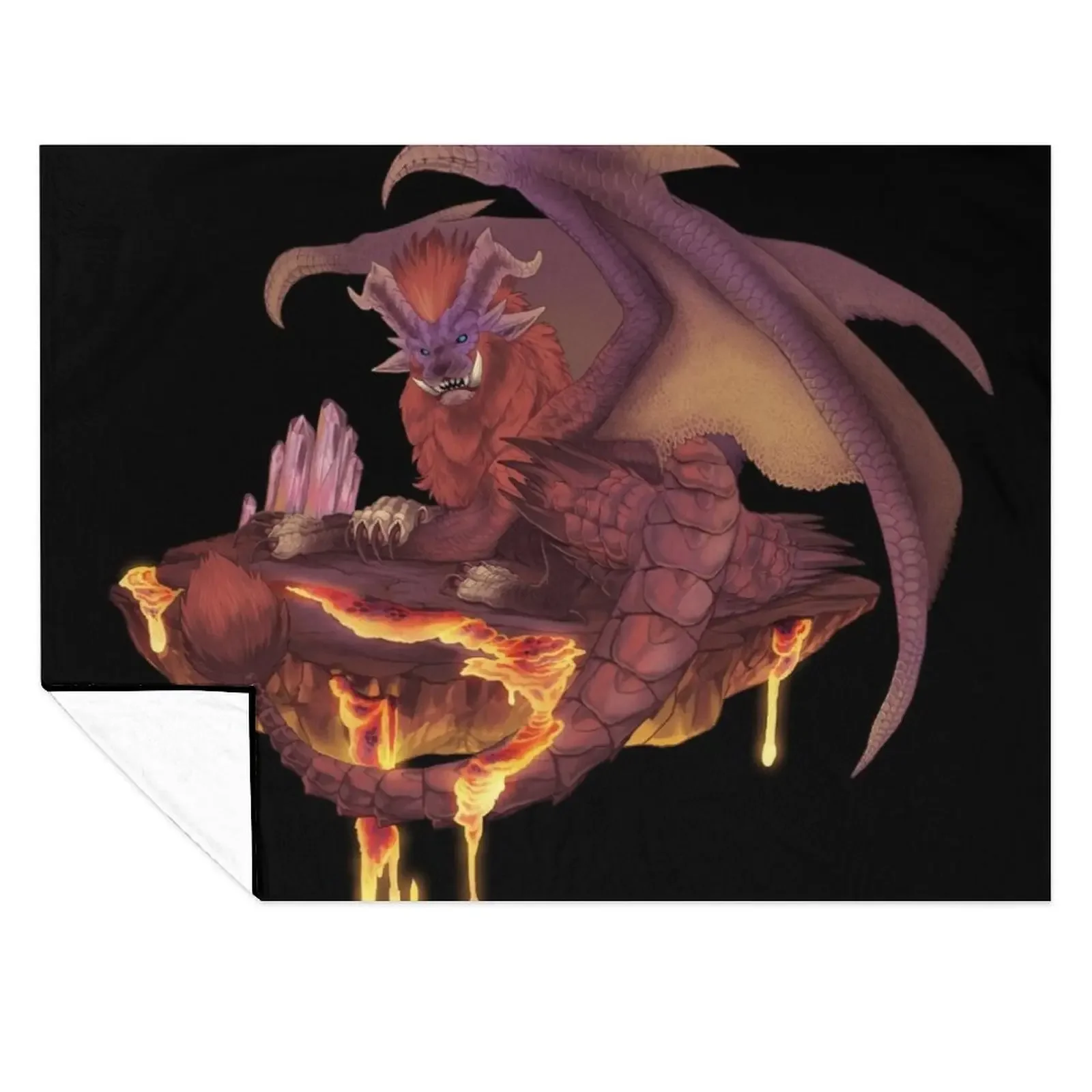 

Elder Dragon - Teostra Throw Blanket Beach halloween Decorative Beds Decorative Throw Blankets